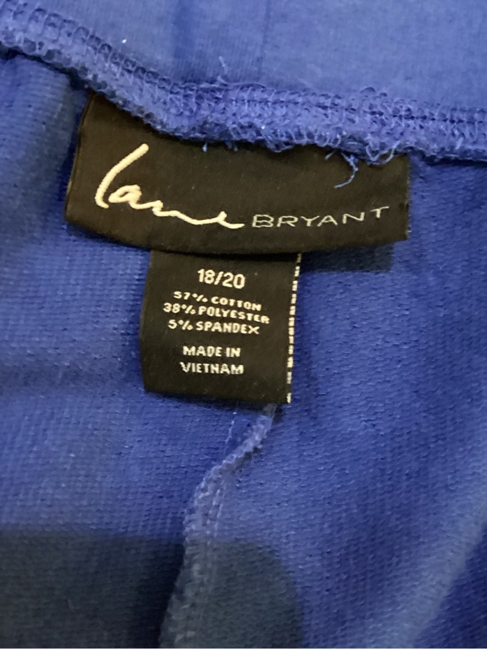 Lane Bryant 18/20 Royal Blue Capri Lounge Pants Drawstring Plus Size - Picture 9 of 12